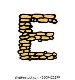 Font Text Bricks Cute Illustration