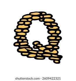Font Text Bricks Cute Illustration