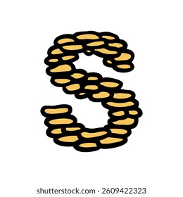 Font Text Bricks Cute Illustration