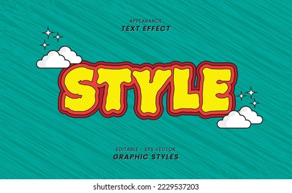 Apariencia de efectos de texto de fuente - Con estilo editable de palabras. Se puede usar para el diseño de ropa