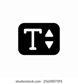 font text size icon sign vector