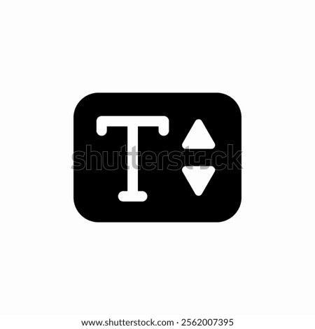 font text size icon sign vector