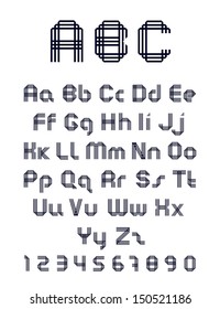 font from three strips