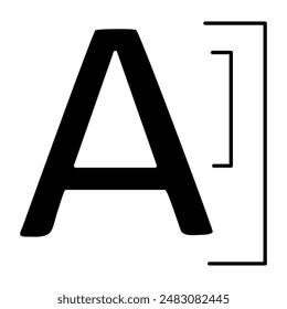       Font tool icon isolated on white background 

