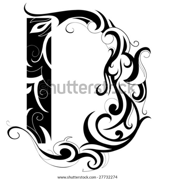 Font Type D Stock Vector (Royalty Free) 27732274 | Shutterstock