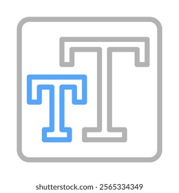 Font type icon. Concept of typography, text editing, and graphic design.