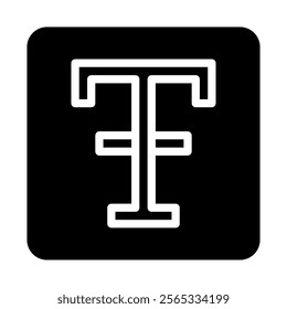 Font type icon design. Concept of typography, text, and design.
