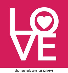 Font Type , LOVE Happy Valentines day card