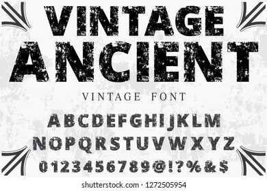 font typeface handcrafted vector named vintage ancient