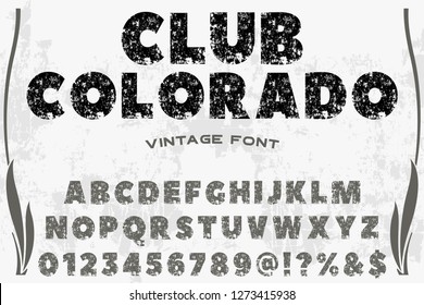 font typeface handcrafted vector named vintage club colorado
