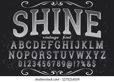 font typeface handcrafted vector named vintage shine
