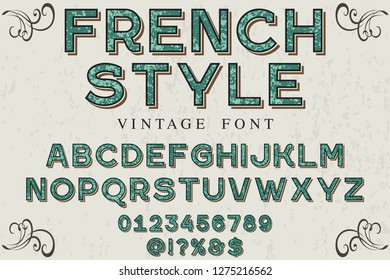 font typeface handcrafted vector named vintage french style