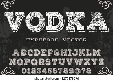 font typeface handcrafted vector named vintage vodka