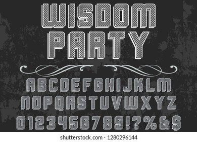font typeface handcrafted vector named vintage wisdom party