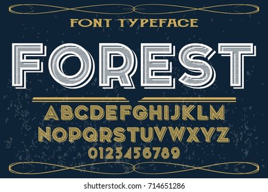 Font Typeface Handcrafted Vector Named Forest