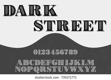 font typeface handcrafted vector named  dark street