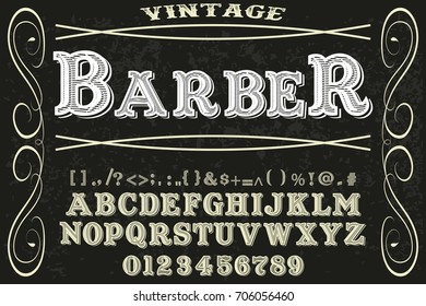 font typeface old style named barber