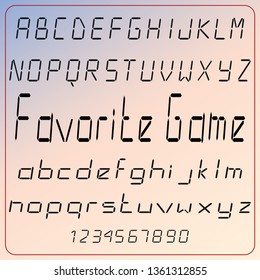 Font. Typeface. Script. Old style - vintage script font. Vector typeface for labels and any type designs - stock vector