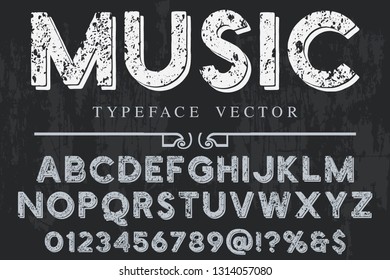 font typeface vector alphabet design named music