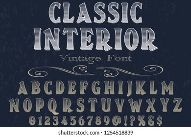 font typeface vector named classic interior