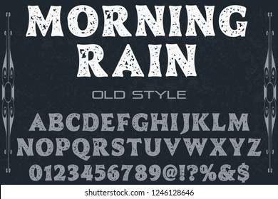 font typeface vector named morning rain