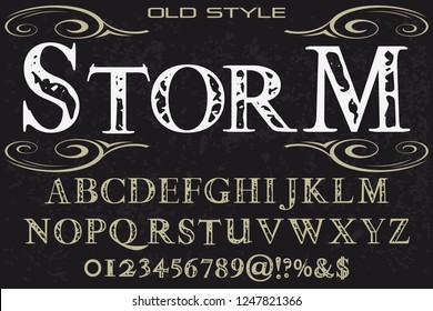 Font Typeface Vector Named Storm