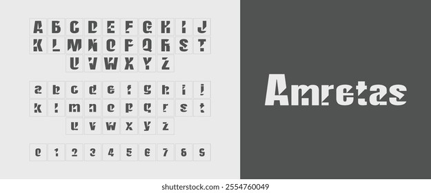 Font Uppercase Lowercase and Number. Classic Lettering Minimal Fashion Designs. Modern sports typography. Vector illustration. Minimal modern logo alphabet fonts.