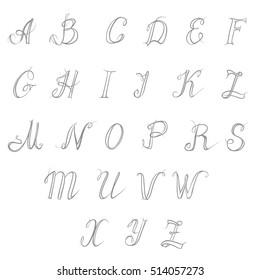 Font Uppercase Uppercase Vector Vintage Stock Vector (Royalty Free ...