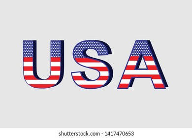 Font USA Flag Stars Set. for 4th july, Independence Day. Web banners, posters, headlines, merchandise.