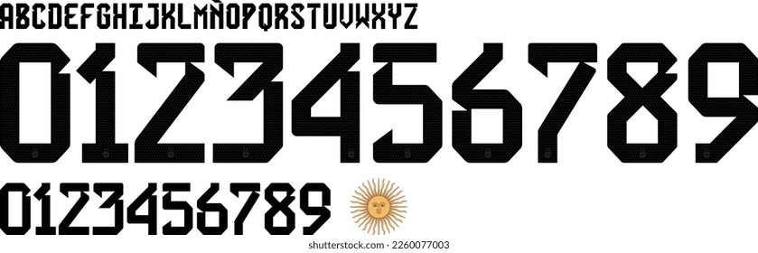 font used by the national Argentine soccer team