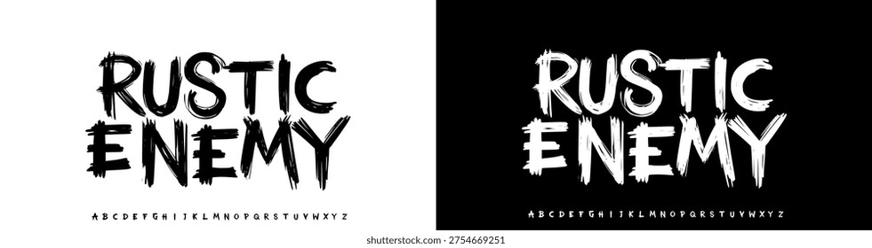 Font vector Alphabet Death Brush The Raw Horror Typeface