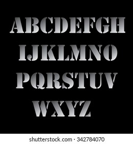 Font vector alphabet latin letters