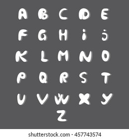 Font vector alphabet latin letters