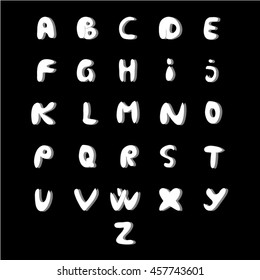 Font vector alphabet latin letters