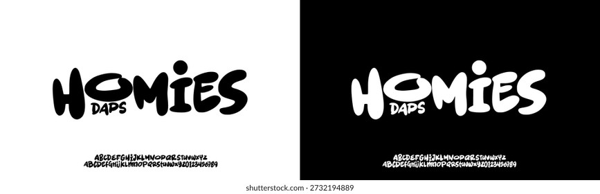 Font vector bubbles , grafitty Alphabet,lettering handdraw , font cute 