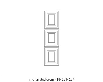 I font vector.  Condensed thin, Parallel stylize line letter. Thin monochrome, typography design. İsolated on white background


