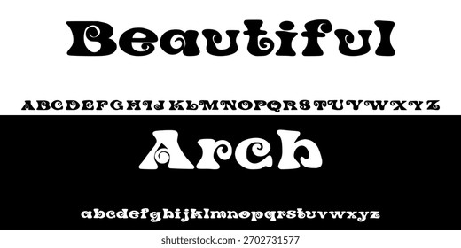 Fondo blanco y negro del pincel de letras del diseño del Vector de fuente