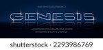 Font vector genesis line style modern typography
