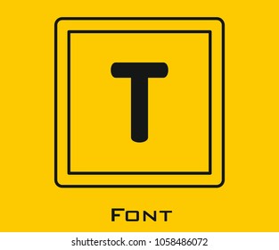 Font vector icon