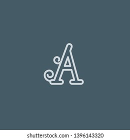 Font vector icon. Font concept stroke symbol design. Thin graphic elements vector illustration, outline pattern for your web site design, logo, UI. EPS 10.