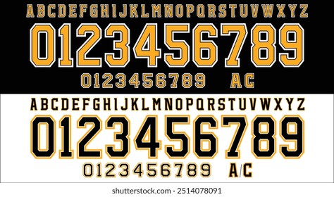 Font vector team 2007-2017 sports style font kit. 