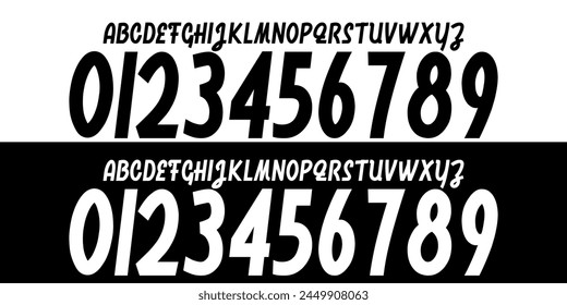 font vector team 2018 - 2019 kit sport style font. real madrid font. football style font with lines inside. sports style letters and numbers for soccer team