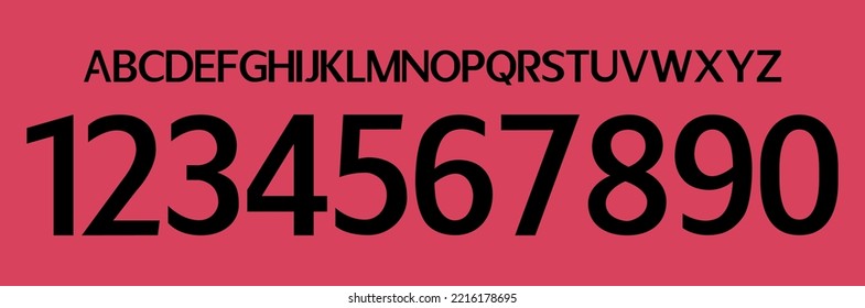 font vector team 2022 kit sport style font. football style font with lines. south korea font world cup. Son Heung-Min. sports style letters and numbers for soccer team