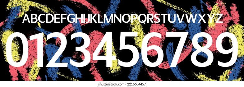 font vector team 2022 kit sport style font. football style font with lines. south korea font world cup. Son Heung-Min. sports style letters and numbers for soccer team