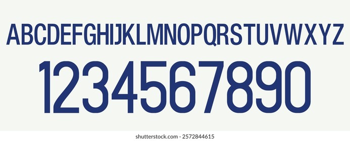 font vector team 2024 kit sport style font. Colombia 100 anos football style font. sports style letters and numbers for soccer team