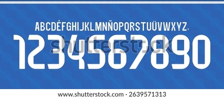 font vector team 2025 - 2026 kit sport style font. real madrid away font. football style font with lines inside. sports style letters and numbers for soccer team