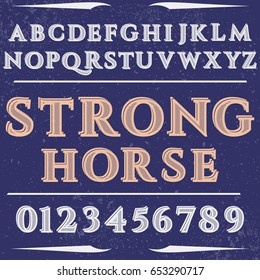 font vector typeface strong horse