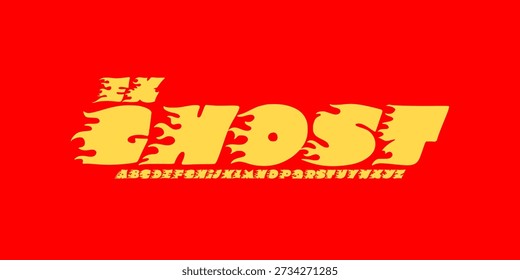 Font vector, typography lettering, handdrawn, manual hand drawing, graffity, y2k , fire simple design for logo, logotype 