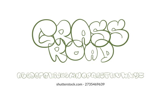 Schriftart, Vektor. Typografie, Schriftzug, handgezeichnet, einfaches Design für Logo. Logotyp.Alphabet 