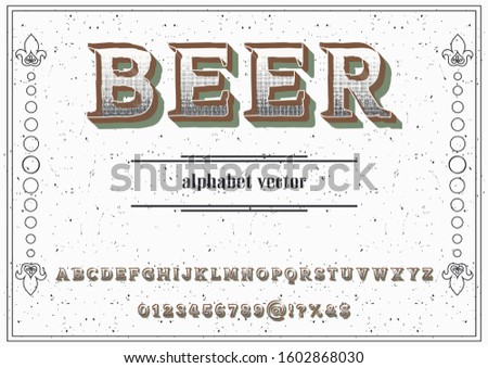 font Vector,alphabet of stylized and alphabet design old style. Typography creative font design .Abstract modern alphabet